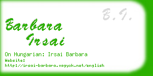 barbara irsai business card